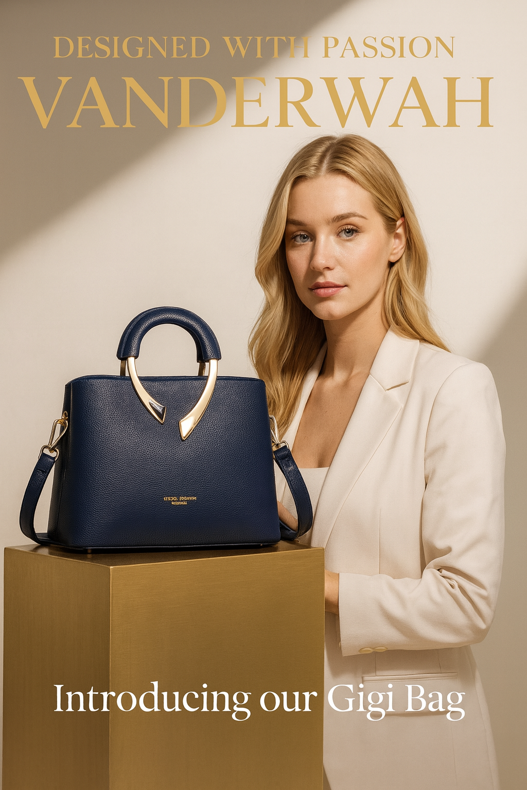 Genuine Leather Vanderwah Luxury Shoulder Handbags