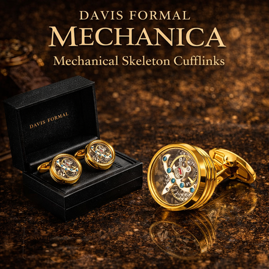 Davis Formal™ Mechanica Automatic Cufflinks – Luxury Skeleton Collection