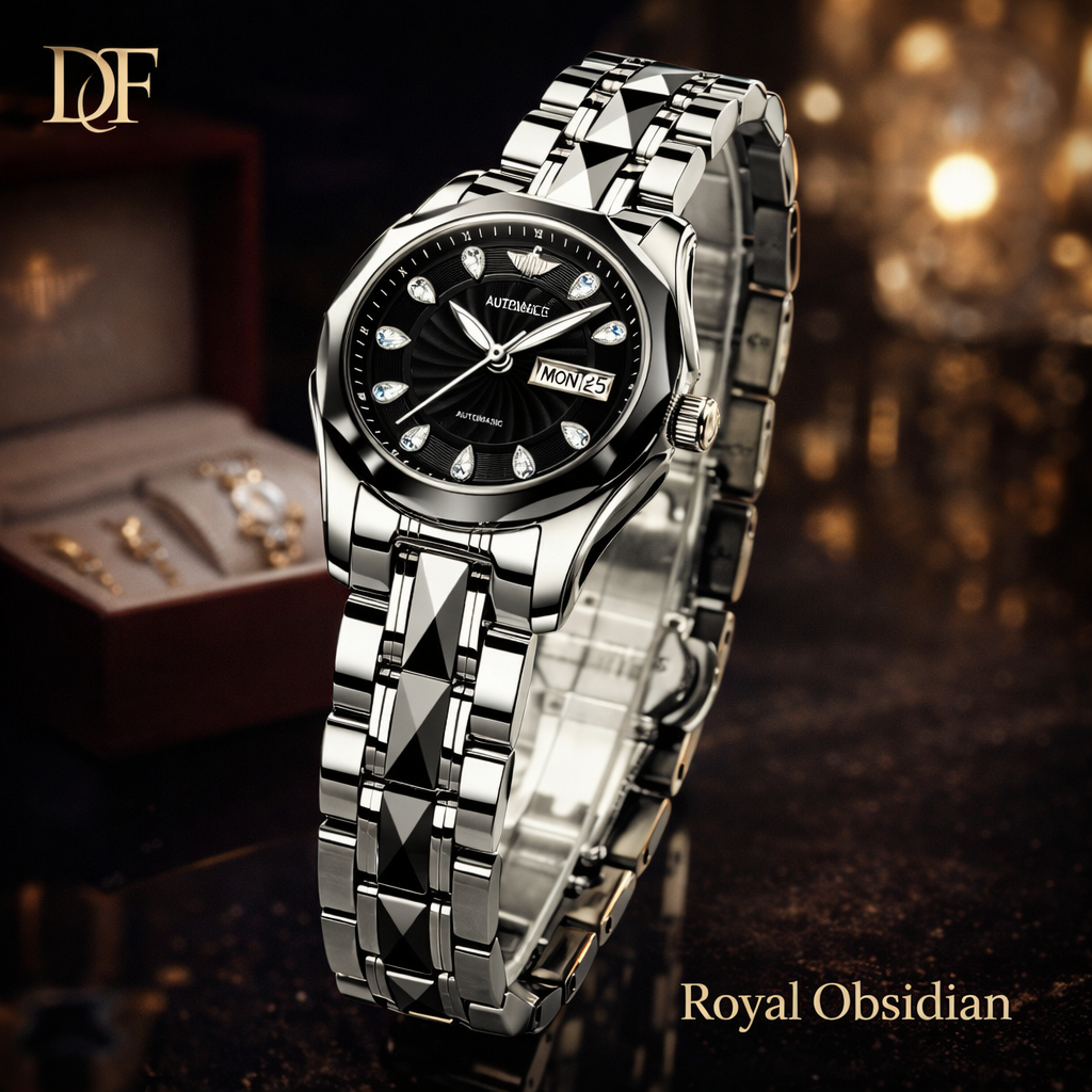 DF Sovereign Women’s Two-Tone Diamond Elegance Automatic Watch Set