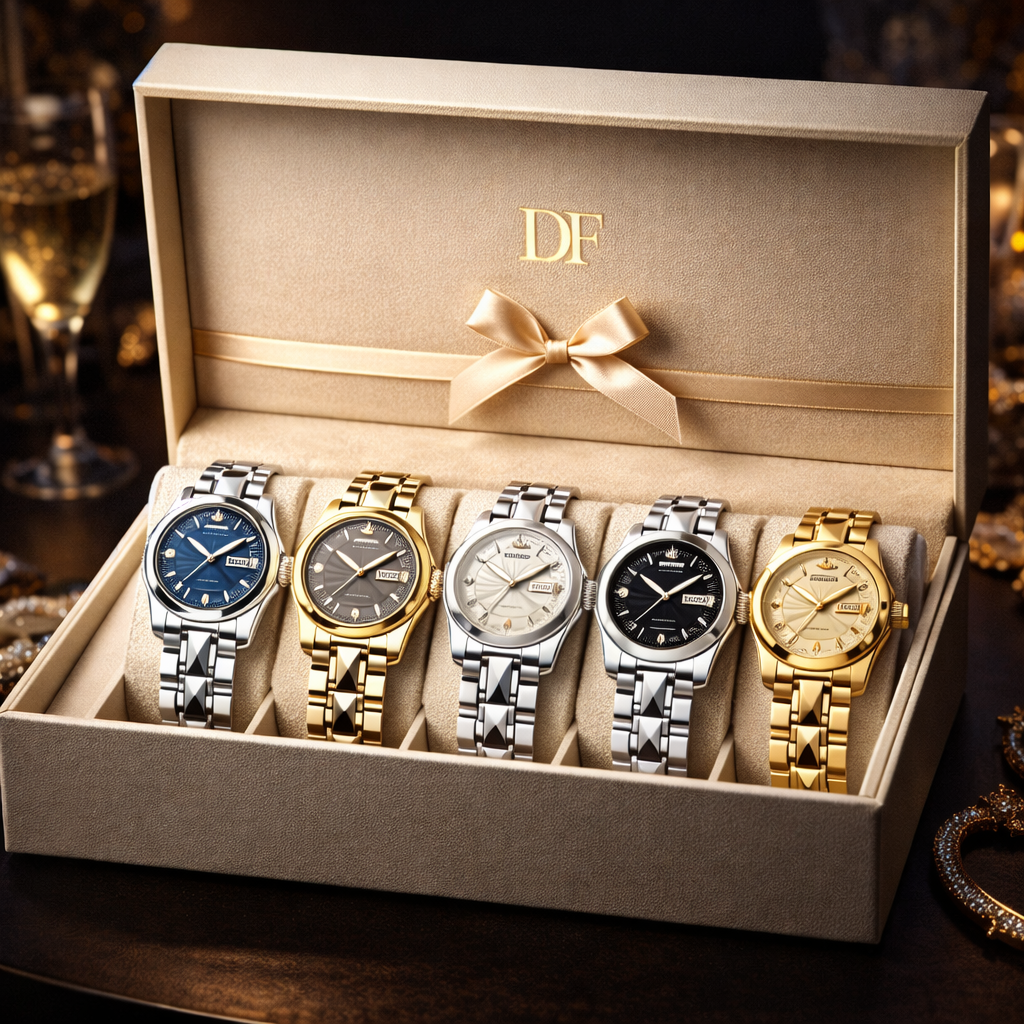 DF Sovereign Women’s Two-Tone Diamond Elegance Automatic Watch Set