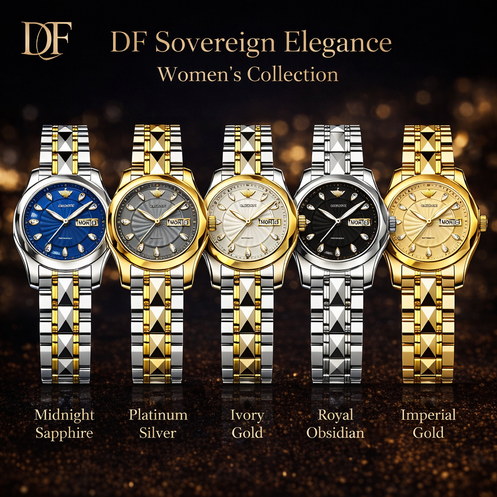 DF Sovereign Women’s Two-Tone Diamond Elegance Automatic Watch Set