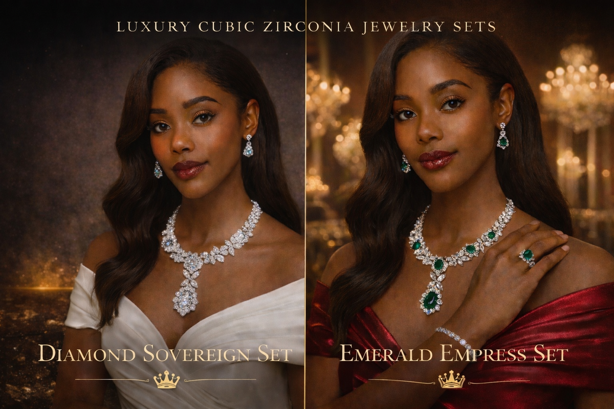 Emerald Sovereign 4-Piece Jewelry Set