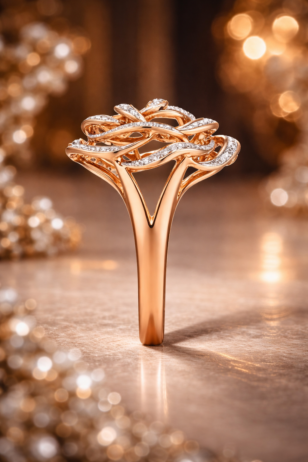 The Sovereign Rose Diamond Ring – Royal Bloom Edition