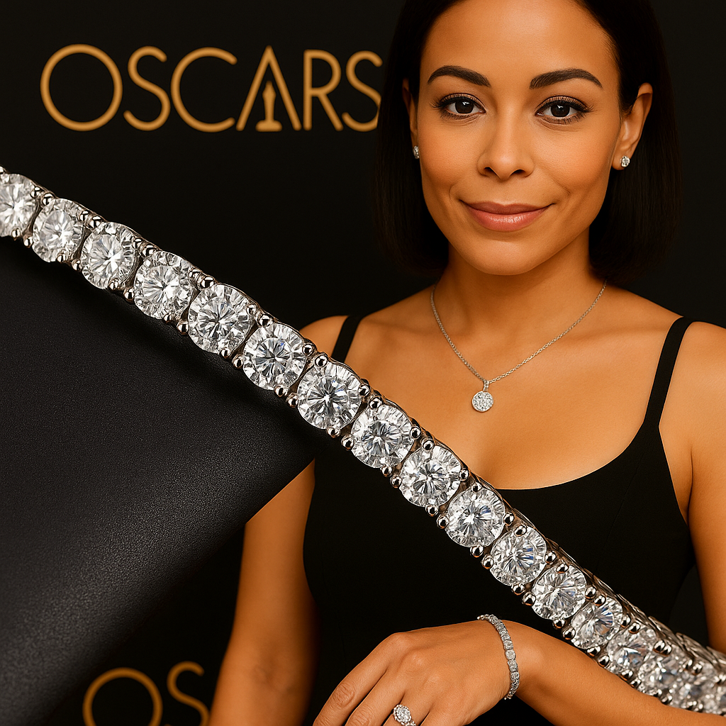 Moissanite Diamond 925 Sterling Silver Bracelet