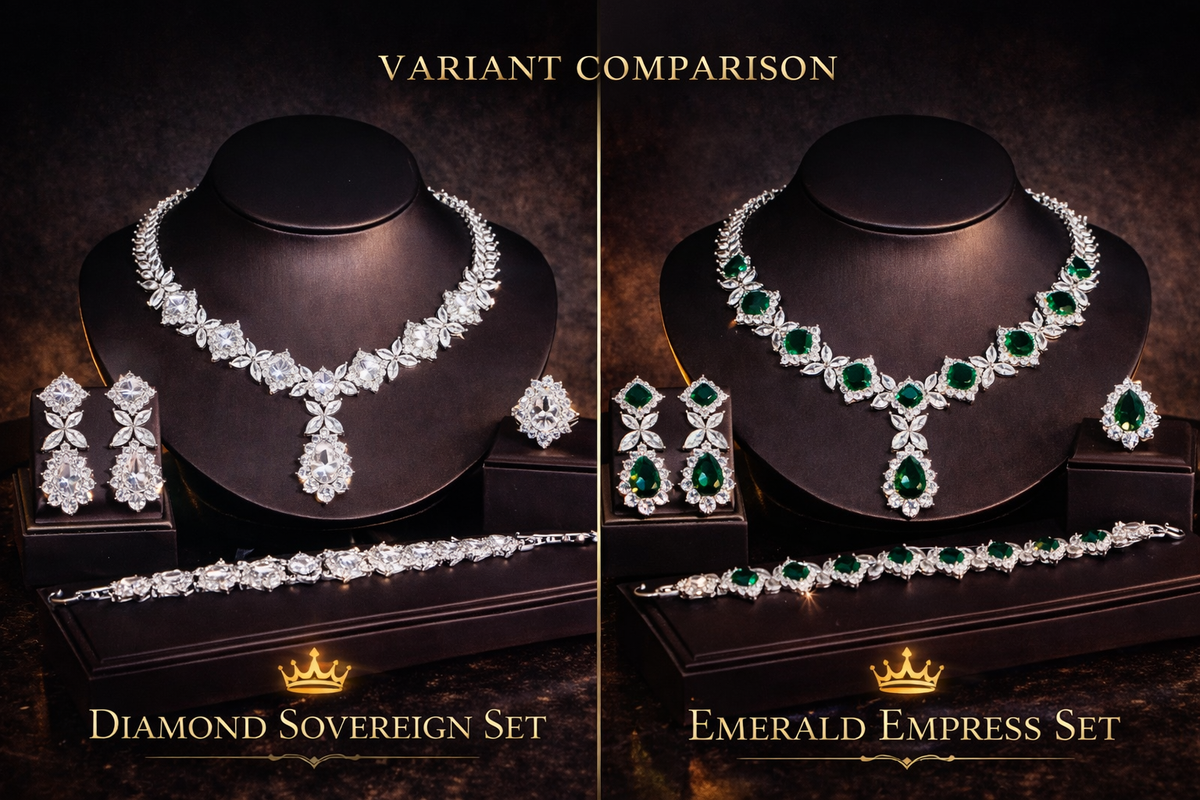 Emerald Sovereign 4-Piece Jewelry Set