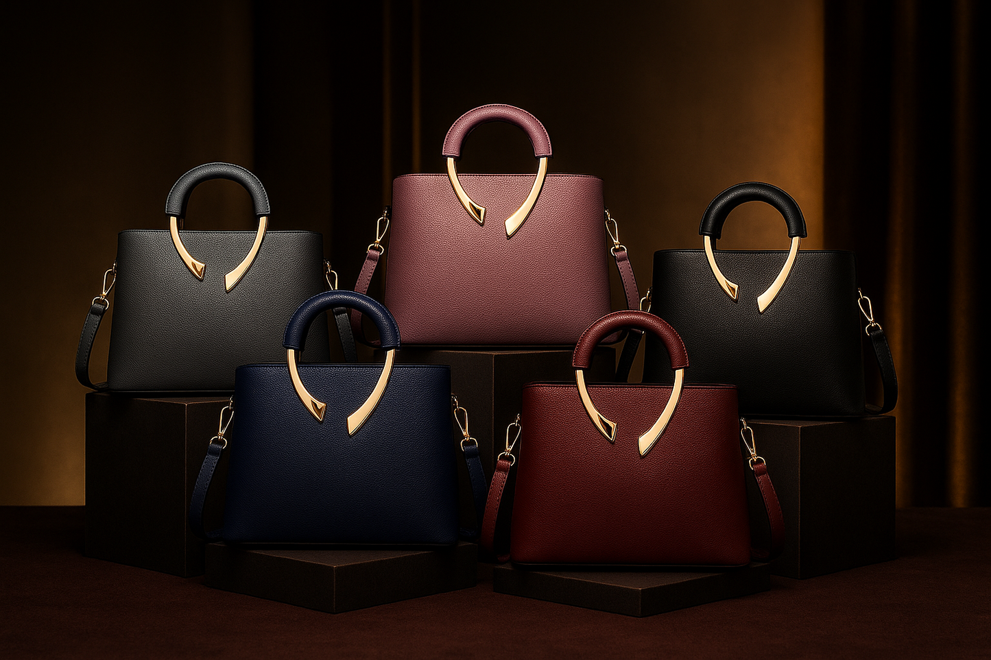 Genuine Leather Vanderwah Luxury Shoulder Handbags