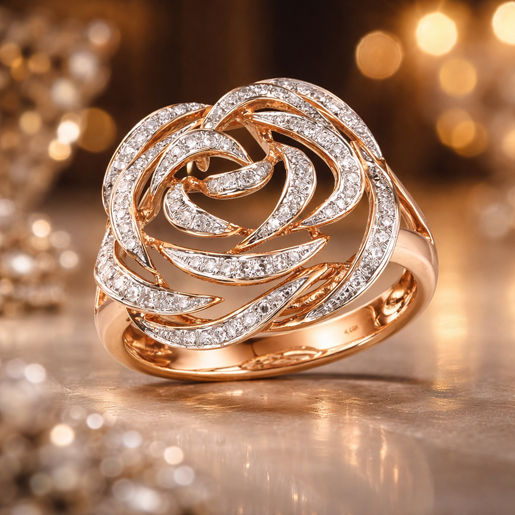 The Sovereign Rose Diamond Ring – Royal Bloom Edition