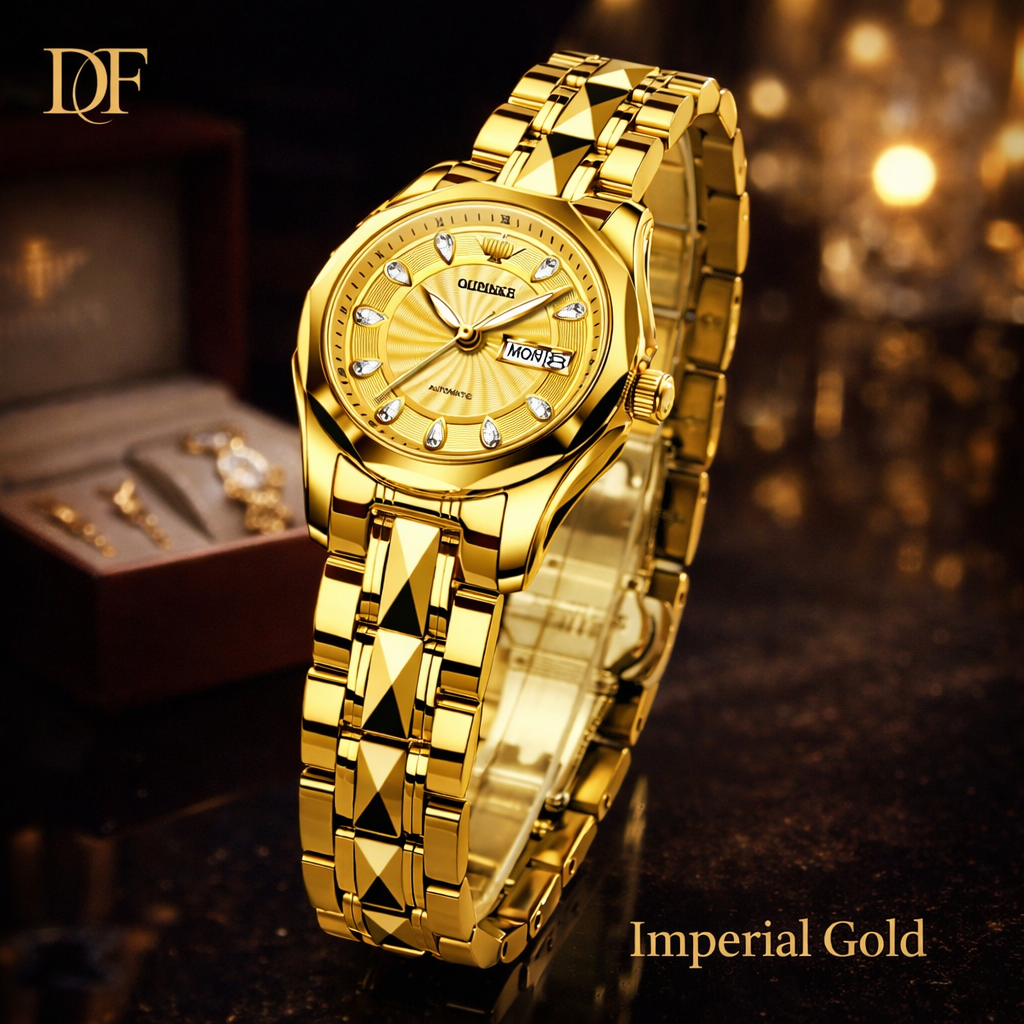DF Sovereign Women’s Two-Tone Diamond Elegance Automatic Watch Set