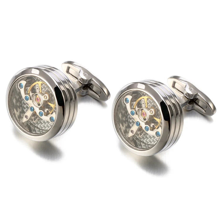Davis Formal™ Mechanica Automatic Cufflinks – Luxury Skeleton Collection