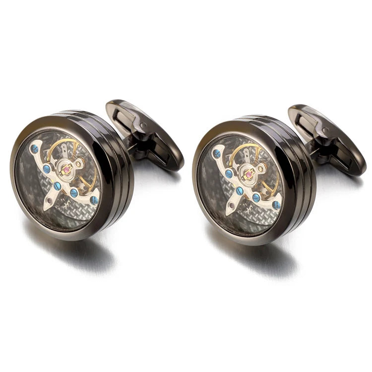 Davis Formal™ Mechanica Automatic Cufflinks – Luxury Skeleton Collection