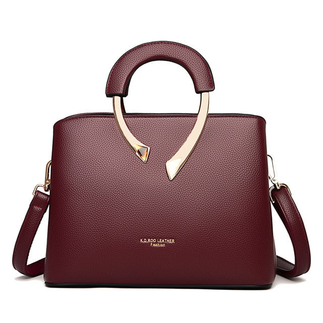 Genuine Leather Vanderwah Luxury Shoulder Handbags