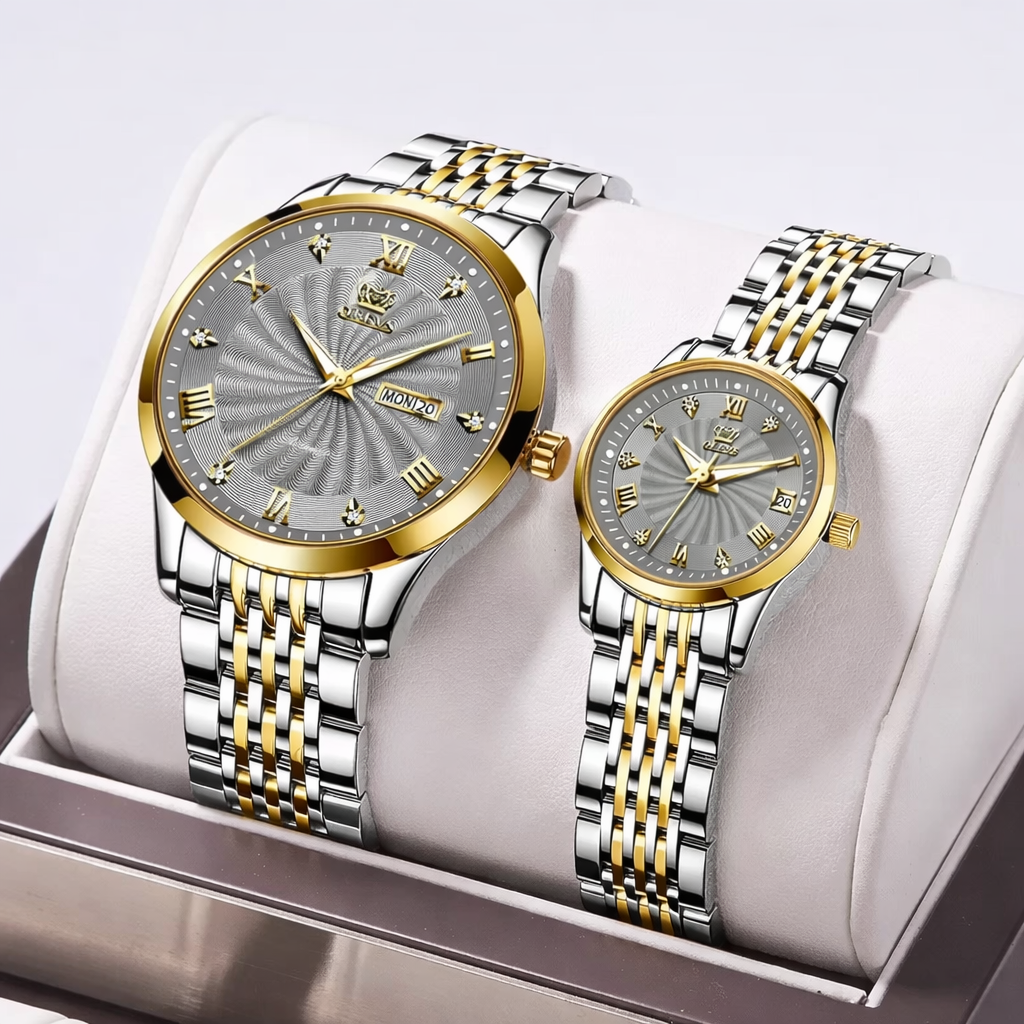 Couples Watch-set OLEVS Luxury Automatic Self Wind Mechanical Movement