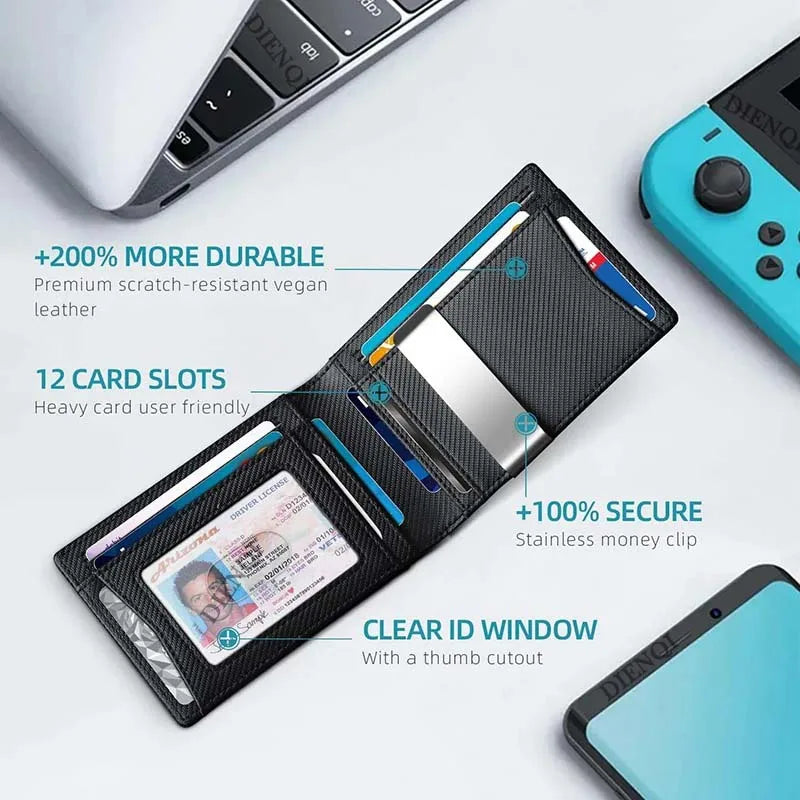 Smart Wallet. Billfold with RFID Credit Card Protection