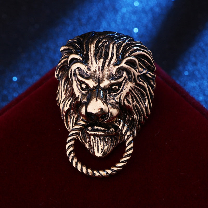 Lion Shield & Crown Men Suit or Shirt Collar Lapel Pins