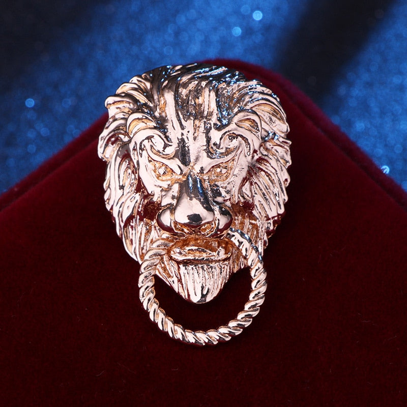 Lion Shield & Crown Men Suit or Shirt Collar Lapel Pins