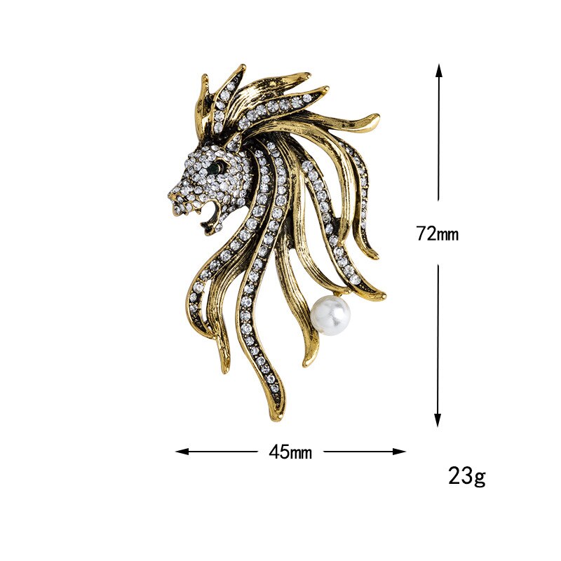 Lion Shield & Crown Men Suit or Shirt Collar Lapel Pins