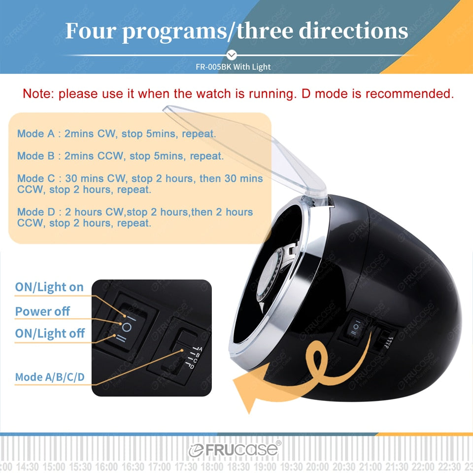 FRUCASE Single Watch Winder for Automatic Watches with 5 Modes Multi-Function Rotation
