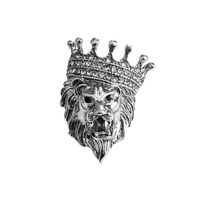 Lion Shield & Crown Men Suit or Shirt Collar Lapel Pins