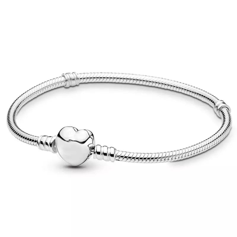 Pandora Style Bracelet Sterling Silver Snake DIY Bracelet