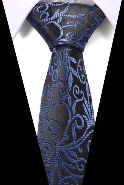 Classic Silk Necktie Jacquard Woven Plaid Check Striped Cravatta Ties for men