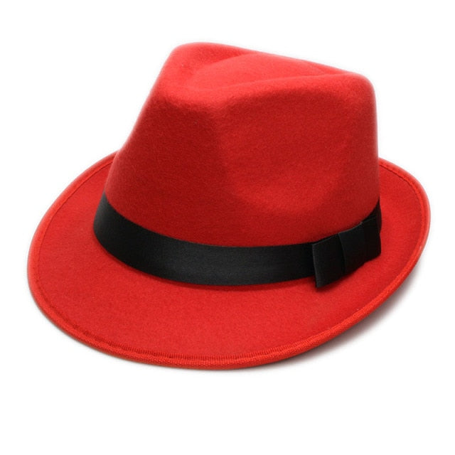 Men's Billycock Fedora Panama Wide Brim Fold Sag Top Bowler/Derby Jazz Hat with Ribbon