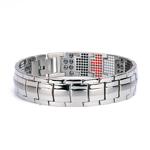 Energizing 100% Pure Titanium  Hematite Magnetic Bracelet with Therapeutic Energy Healing Benefits for Men & Women