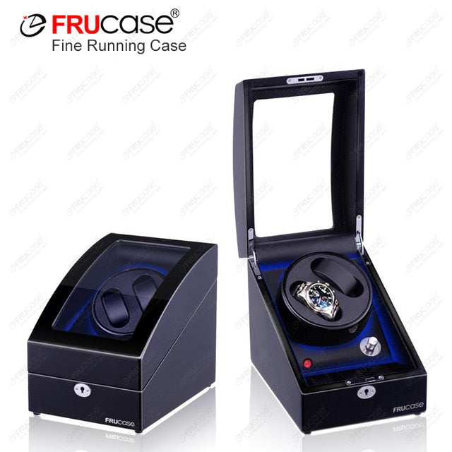 Watch Winder Case FRUCASE Light Up Box for Automatic Watches Wooden Watch Box Watches Storage Collector