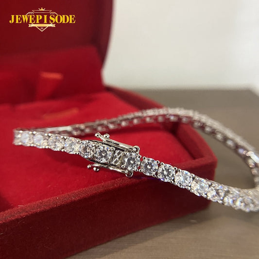 Moissanite Diamond 925 Sterling Silver Bracelet