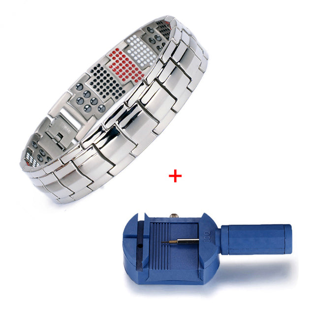 Energizing 100% Pure Titanium  Hematite Magnetic Bracelet with Therapeutic Energy Healing Benefits for Men & Women