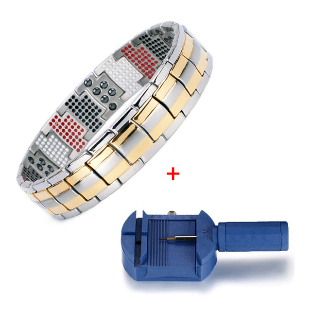 Energizing 100% Pure Titanium  Hematite Magnetic Bracelet with Therapeutic Energy Healing Benefits for Men & Women