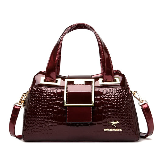 Luxury Crocodile Pattern Designer Handbag for Women
