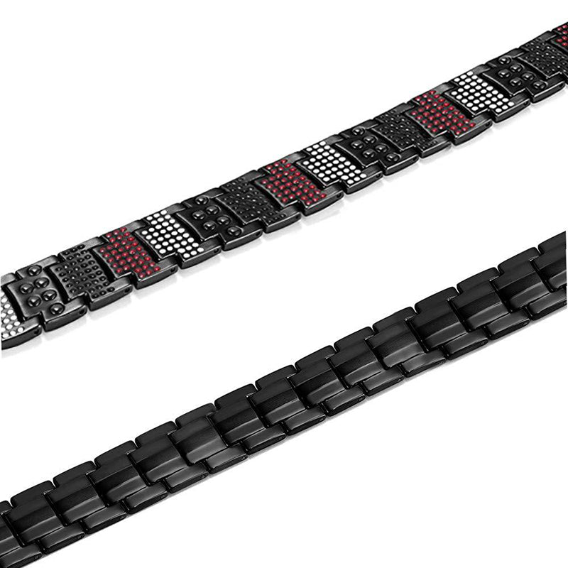 Energizing 100% Pure Titanium  Hematite Magnetic Bracelet with Therapeutic Energy Healing Benefits for Men & Women